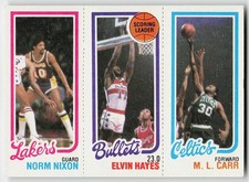 1980-81 Topps #35 / 141 / 242 Norm Nixon / Hayes / M.L. Carr BASKETBALL Lakers