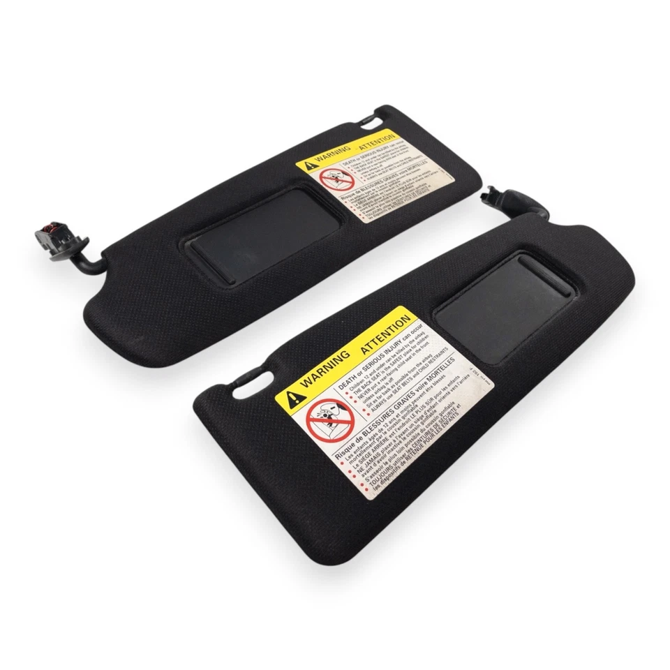 Juego de pares de parasoles laterales para conductor y pasajero Audi TT 1999-2006 tela negra Foto 2 de 4