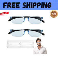 Auto Focus Glasses 2 Pcs. Unisex Self Adjusting Blue Light Presbyopia.