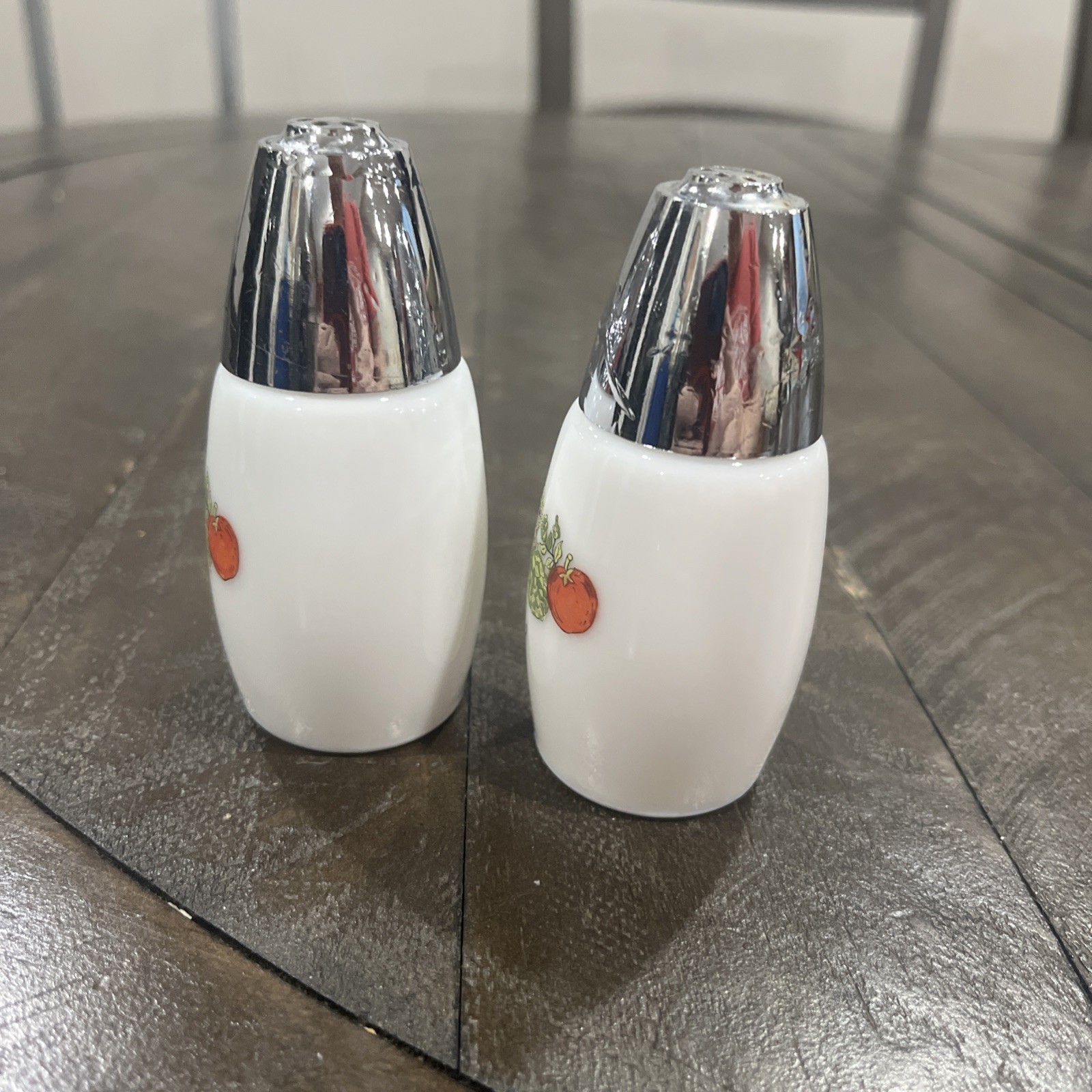 Vtg Corning Ware Gemco Spice of Life Salt Pepper Shakers La Saliere Le Poivrier