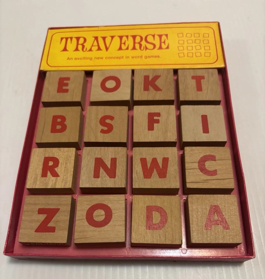 Vintage 1972 Traverse Word Scramble Game Wood Tiles Complete Good Condition Free - Image 2 of 4
