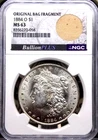 1884 O Morgan Silver  Dollar $1 NGC MS63 ORIGINAL BAG FRAGMENT Pristine