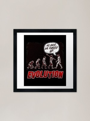 Lustige menschliche Evolution gerahmte Kunst Pr gerahmtes Wandbild Poster Leinwanddruck Bild
