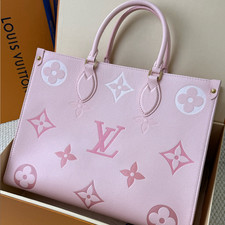 Louis Vuitton Onthego MM By The Pool Empreinte Giant Degrade Rose Gradient Pink-
