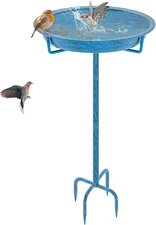 Metal Bird Bath for Outside, 36.2" Height Birdbath Bowl Standing Bird Feeders fo