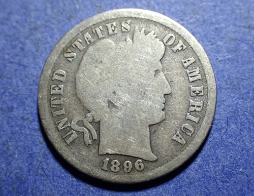 1896-S Barber Dime  Good