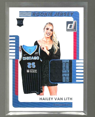 HAILEY VAN LITH 2025 Panini Donruss WNBA Rookie Jerseys Patch #3 RC Sky 2 Color