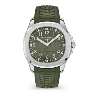 Men Automatic Mechanical Watch Japan Miyota Movement Sapphire Glass Rubber Strap