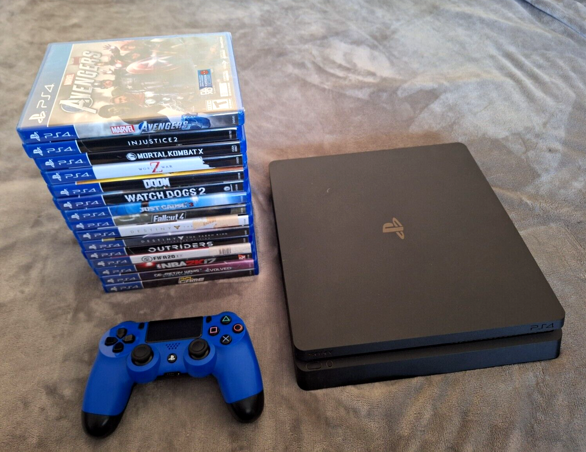 Sony PlayStation Slim 1TB Console 14 Games PS4 Bundle Lot