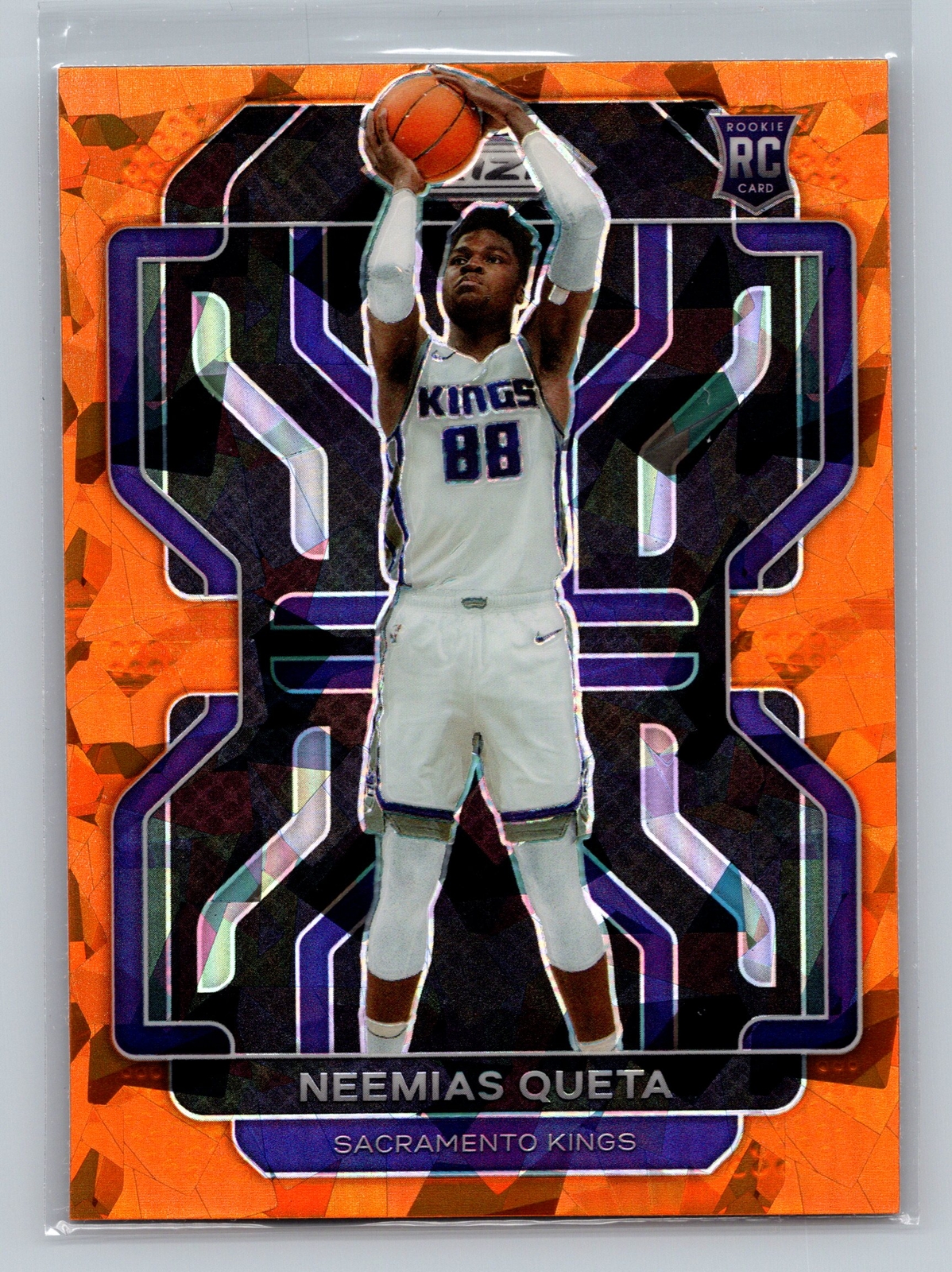 2021-22 Panini Prizm #316 Neemias Queta Orange Ice