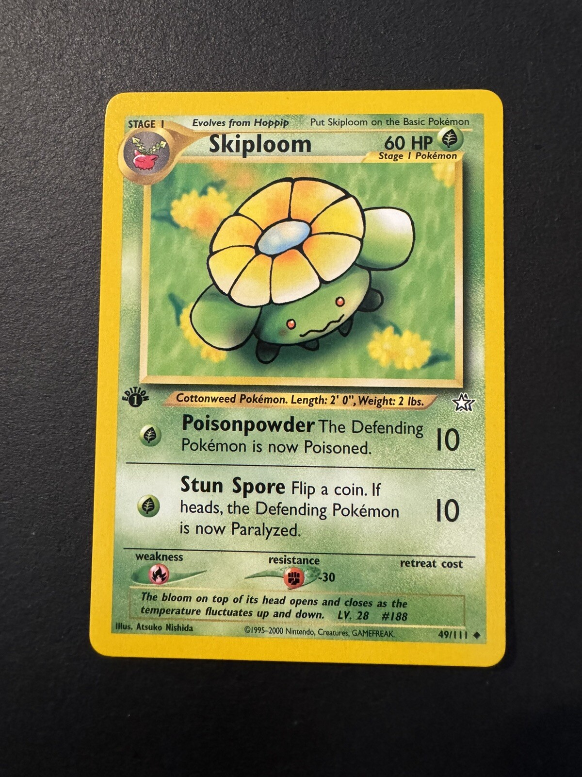 Pokemon Skiploom 49/111 1st Edition Neo Genesis NM-Mint See Pictures