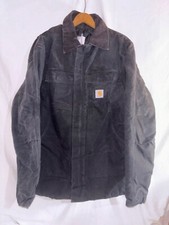 Carhartt Wool Blanket Lined Jacket Coat 46 Black Insulated Work Chores Barn