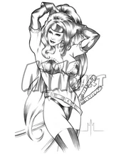 Commission An Original Pencil Sketch by Pin-up/Fantasy Artist Michael McDaniel