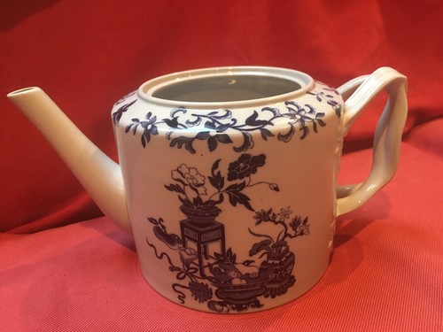 Copeland Spode New Stone Teapot Blue Bowpot Grey, England MINT No Lid ...