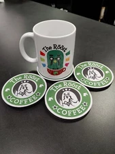 Nintendo Animal Crossing New horizons brewster Roost Coffee Coasters set of 4