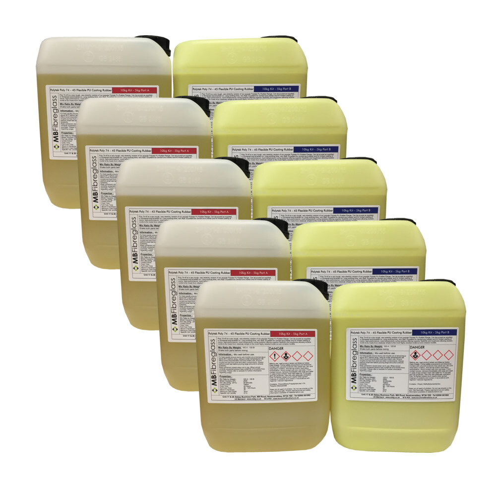 Polytek Poly 74-45 Flexible Concrete Moulding Rubber Shore A45 - 50kg