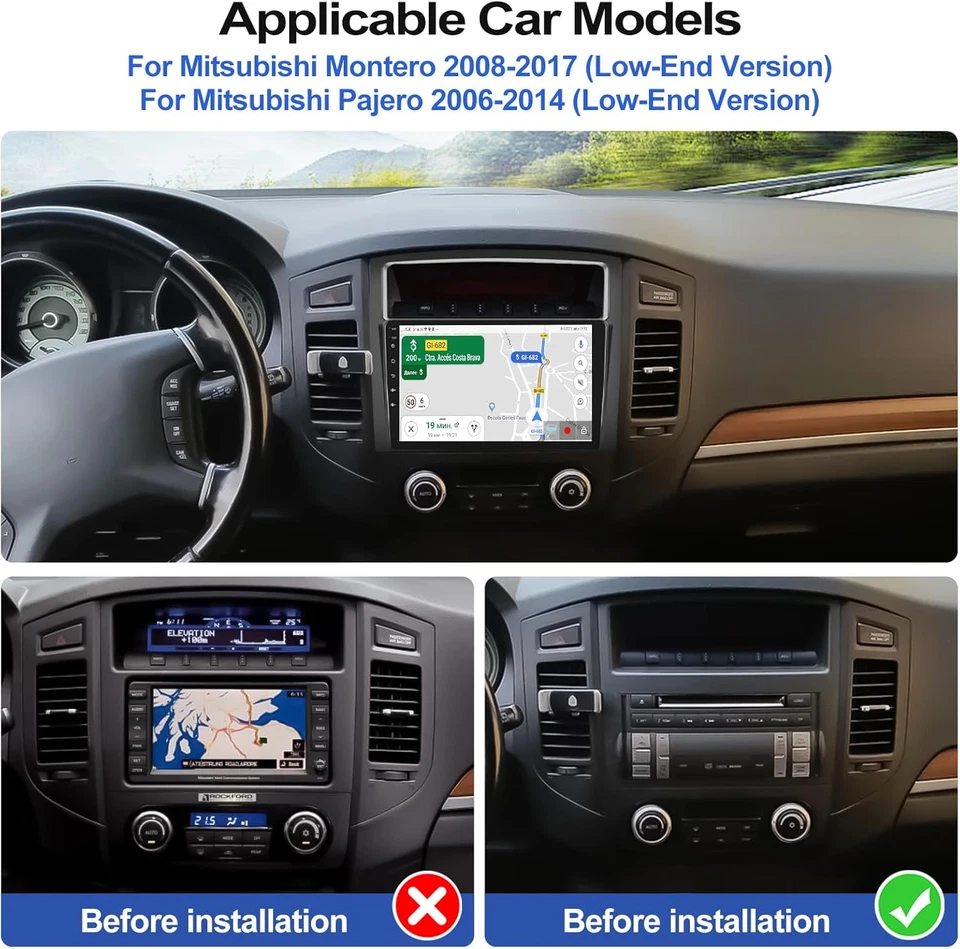 Android 15 Car Stereo For Mitsubishi Pajero 2006-2015 Car Play DSP GPS 6GB+128GB - image 2 of 4