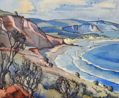 Coastal Landscape Eveline Winifred Syme 1929 Australian Modernist Seascape Print