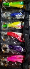 Tuna Trolling Lures Saltwater Fishing 6 Rigged Offshore w Bag Mahi Marlin Bonita