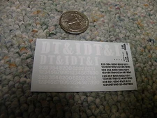 Herald King decals N Detroit Toledo Ironton loco hood black white  XX259