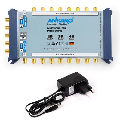 Ankaro Multischalter 5/16 Digital SAT Multiswitch PMSE HDTV HD 16 Teilnehmer TV