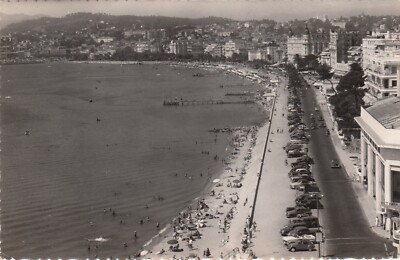 POSTCARD *73 CANNES FRANCE ENSEMBLE VIEW OF THE CROISETTE TRAVELLED 1957
