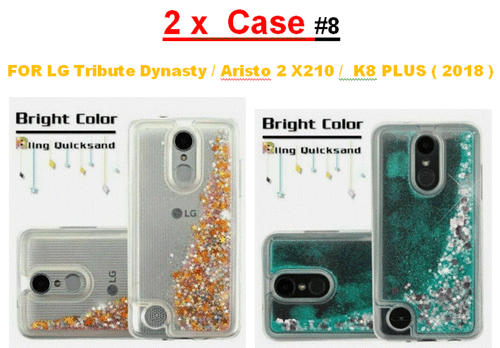 2 X Case Quicksand Cover  Case FOR LG Tribute Dynasty / SP200 / X210 / Aristo 3+ - Picture 13 of 18