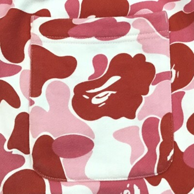 BAPE Shark sweat shorts ABC camo pink A Bathing Ape Size L | eBay