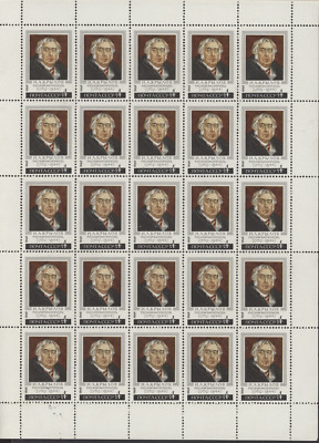 S48024 Russland 1969 postfrisch ** i.a. krylov 1v VOLLBLATT (25) GEFALTET Mi# 3600