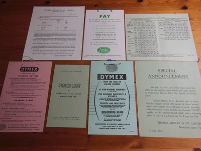 1961 EPHEMERA - THOMAS HEDLEY & CO LTD. NEWCASTLE. SEIFENMACHER, (PROCTOR & GAMBLE)