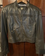 Max&co Black Leather Jacket Size 4