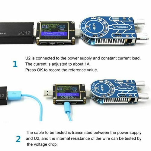 WEB-U2 USB Current / Voltage Meter QC4+ PD3.0 2.0 PPS Fast Charge Protocol Test - Afbeelding 10 van 12
