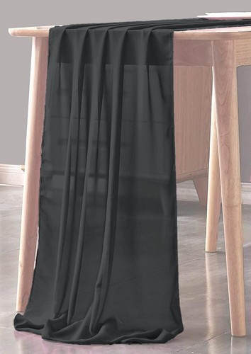Corredor de mesa transparente de gasa para boda (18" de ancho x 108" de largo) - Imagen 17 de 75
