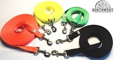 Hands Free, Double Hook 1" wide nylon leash. 6 length, 9 colors Made in USA