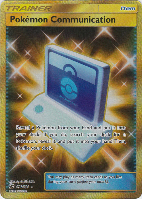 1x Pokemon Communication - 196/181 - Secret Rare NM-Mint Pokemon SM09 - Team Up