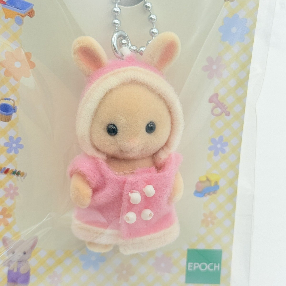 Sylvanian Families Milk Rabbit Key Chain Duffle Coat Epoch Calico