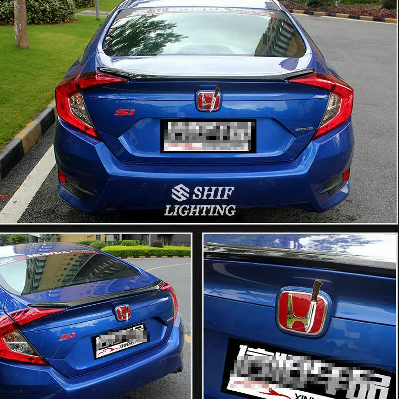 Fit For HONDA CIVIC SEDAN Si Se 2016-2021 Front Emblem +Rear Steering Red Badge Fit For HONDA CIVIC SEDAN Si Se 2016-2021 Front Emblem +Rear Steering Red Badge