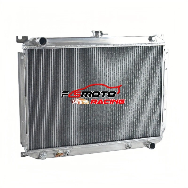 Radiador de aluminio + cubierta + ventiladores para Nissan Máxima GL GXE SE 1985-1988 6Cy 3,0 L AT Foto 4 de 4