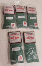 Vintage Latch Rug Hook Pre-Cut Yarn Lot of 5 SPEAR GREEN  3242 packs, 320 Piece
