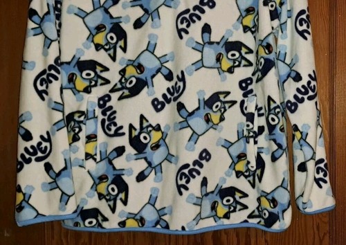 BLUEY DOG THEME FLEECE PULL-OVER TOP UNISEX CHILD SIZE XL - Picture 3 of 14