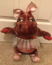 Disneyland Fantasia Hyacinth Hippo Ballerina Plush Stuffed Animal Toy 14  1990