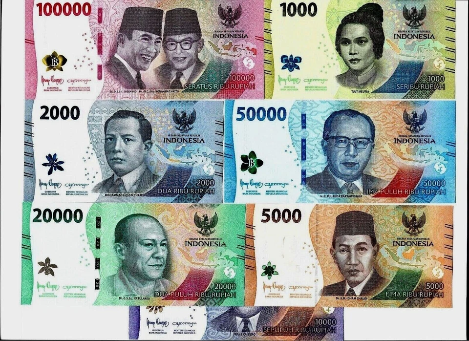 Indonesia New 2022 x 10 Sets 100000 50000 20000 10000 5000 2000 1000 Rupiah UNC - Image 4 of 4