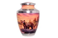 Bear Cremation Urn for Human Ashes   Memorial Jar for Men  Women Adults
