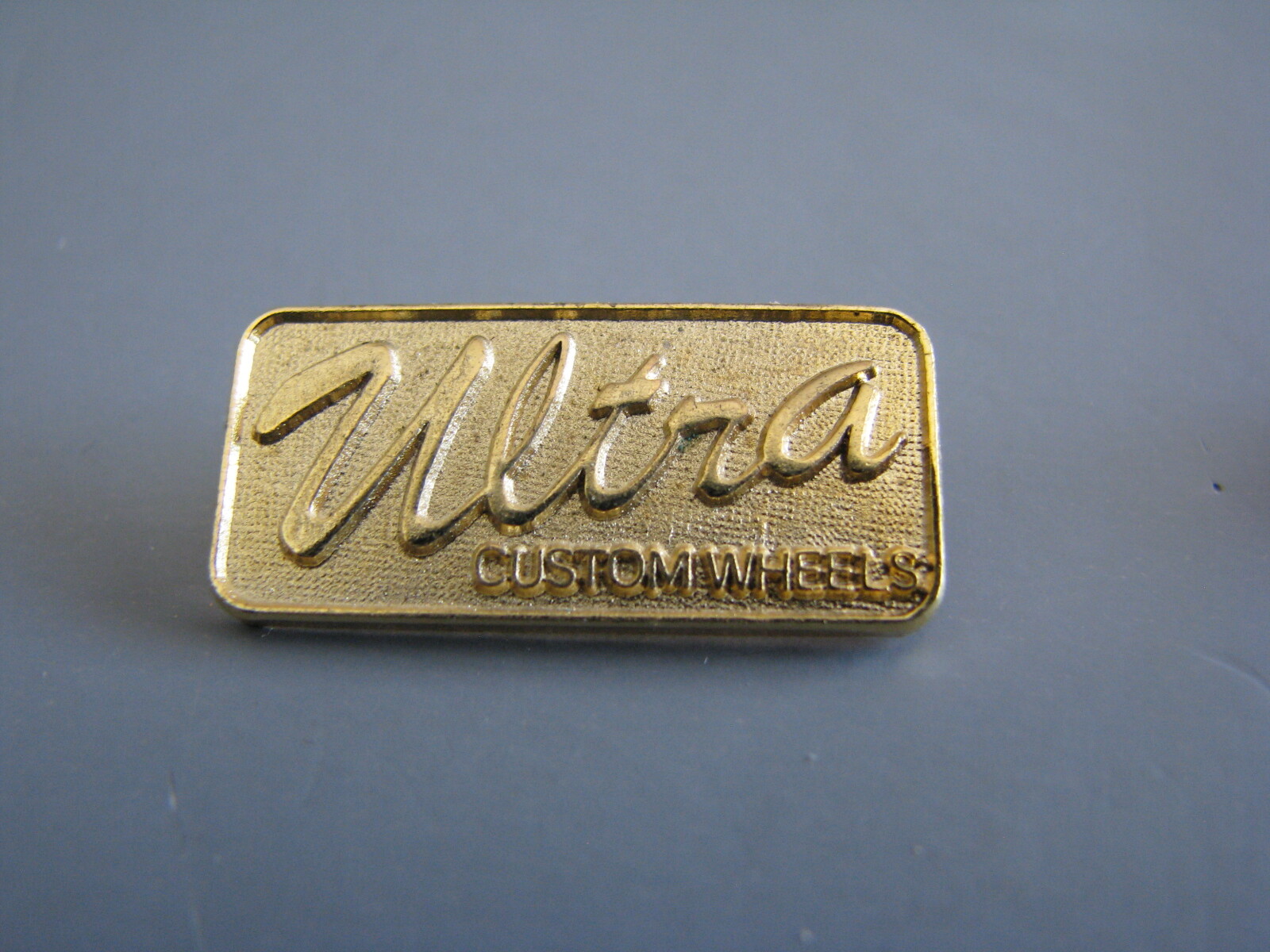 ULTRA CUSTOM WHEELS GOLD LOGO NHRA DRAG RACING HAT PIN-image