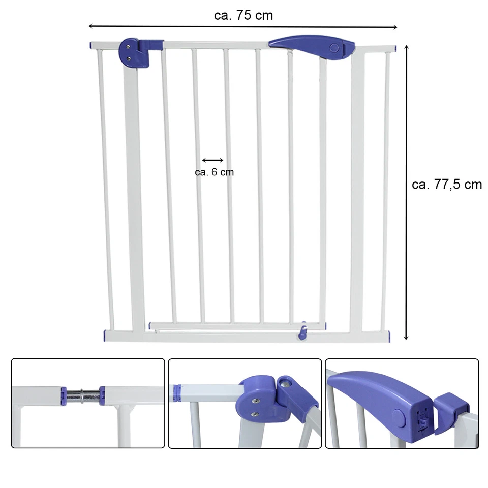 Treppenschutzgitter Türgitter Türschutzgitter Absperrgitter Gitter ohne Bohren - Bild 3 von 3