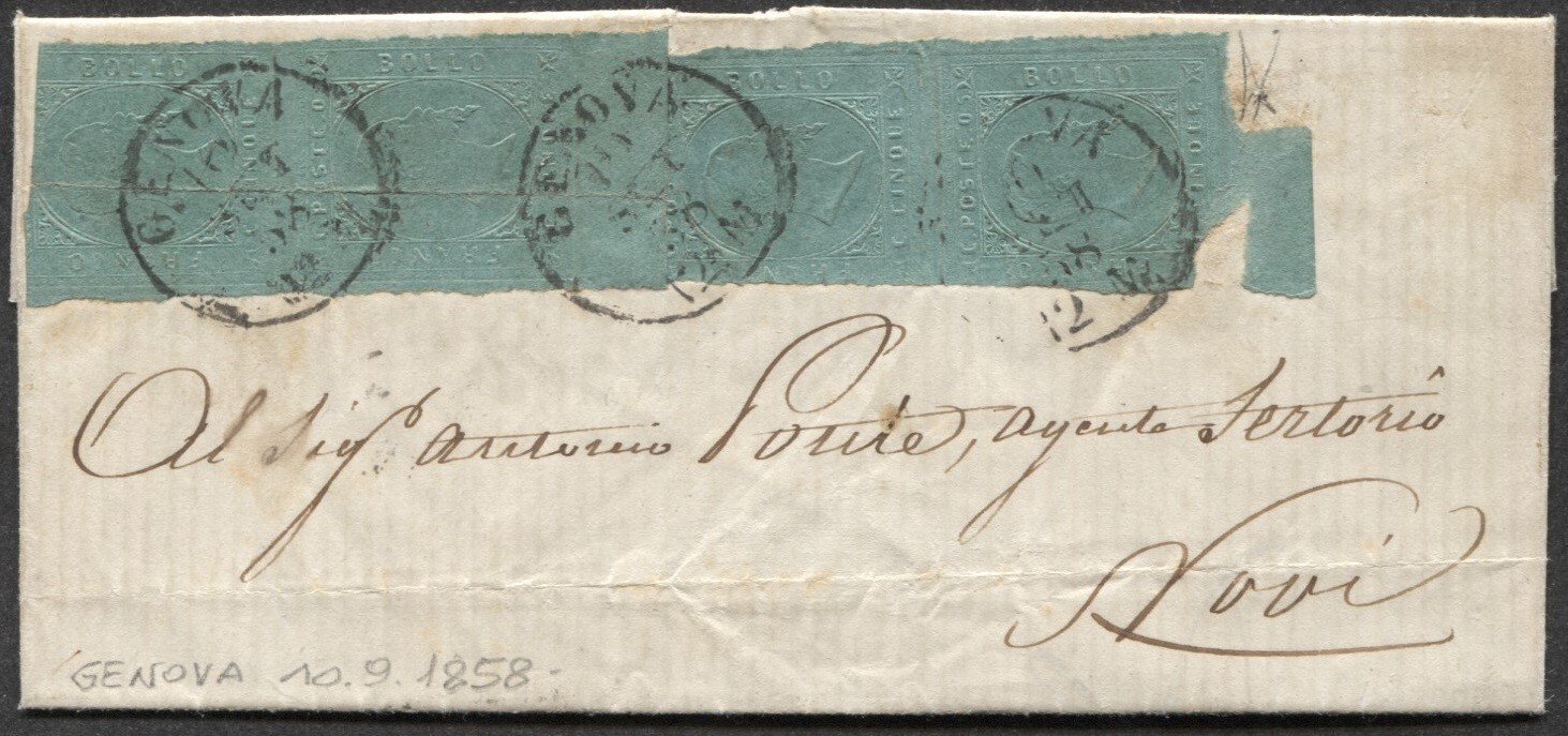 Sardegna, Genova 10 Settembre 1858 lettera - (976/FM22)