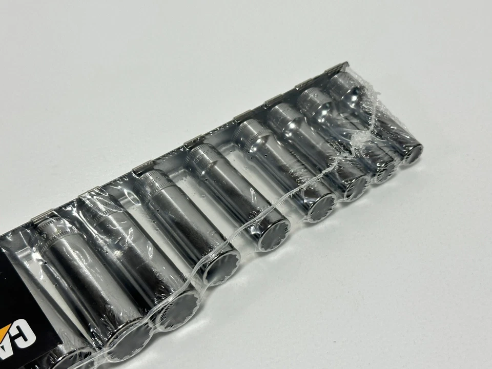 CAT Caterpillar Tools USA 12pc Socket Set 3/8 Drive DEEP Metric 8-19mm, 12-Point - image 3 of 4