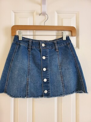 Mossimo Supply Co Women's Blue Denim Panel Mini Skirt Size 00