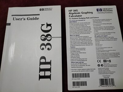 Users Guide HP 38G Bedienungsanleitung