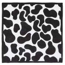 new BANDANA HANKY BLACK COWHIDE 100% COTTON COWBOY HIPPIE BIKER SCARF